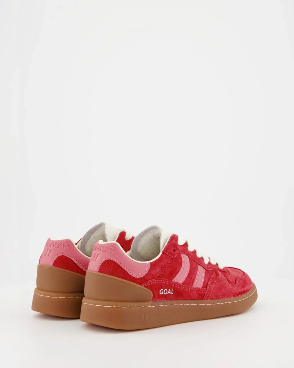 Coolway Sneaker donna in pelle scamosciata Goal rosse - Image 4