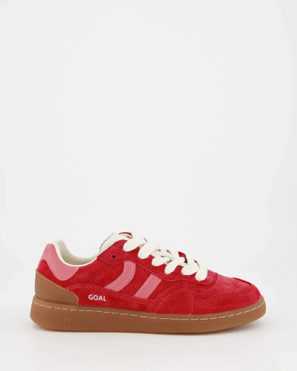 Coolway Sneaker donna in pelle scamosciata Goal rosse - Image 5