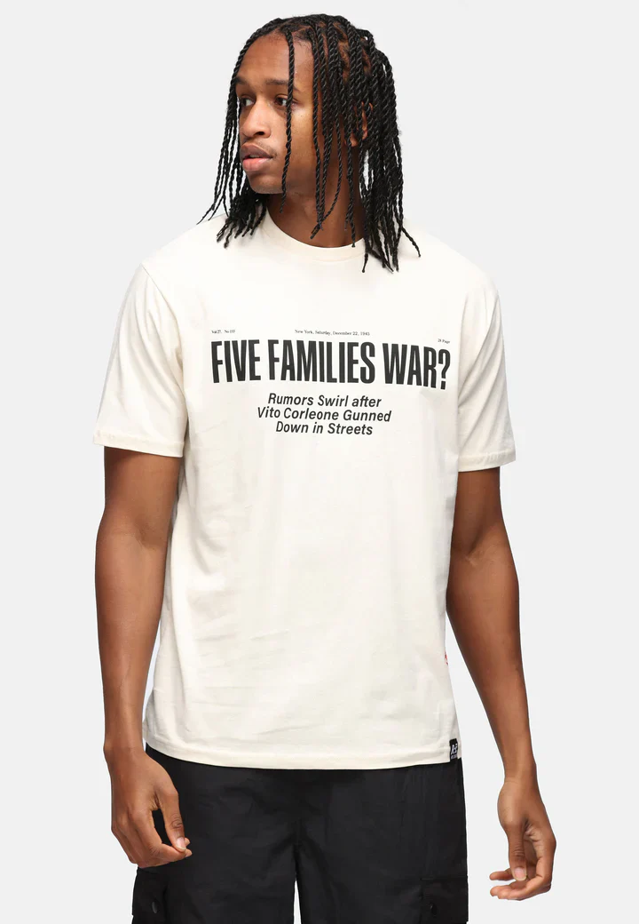 ReCovered T-Shirt uomo manica corta The Godfather Nwe York 1945 beige - Image 2