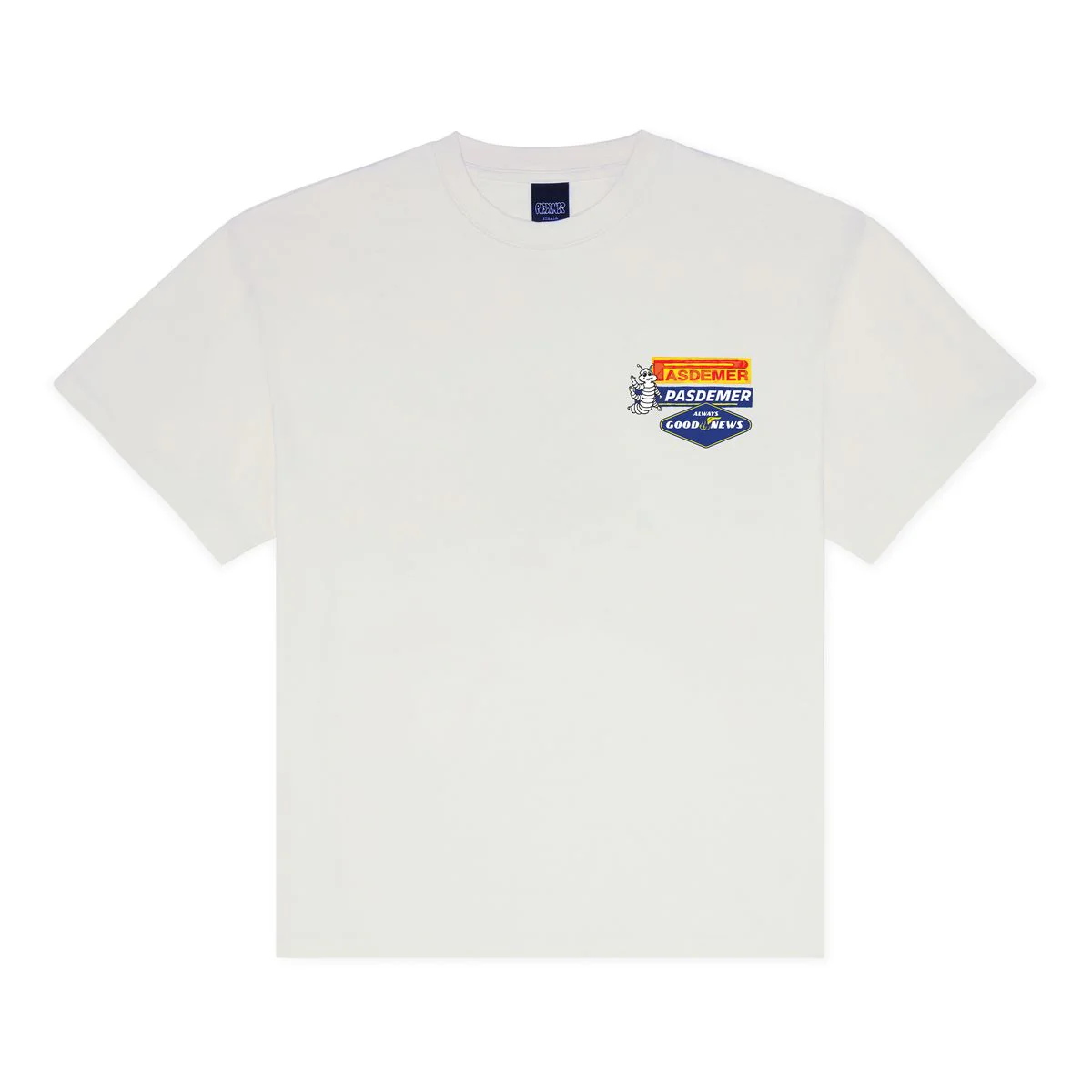 Pas De Mer T-Shirt da uomo manica corta Good New bianca