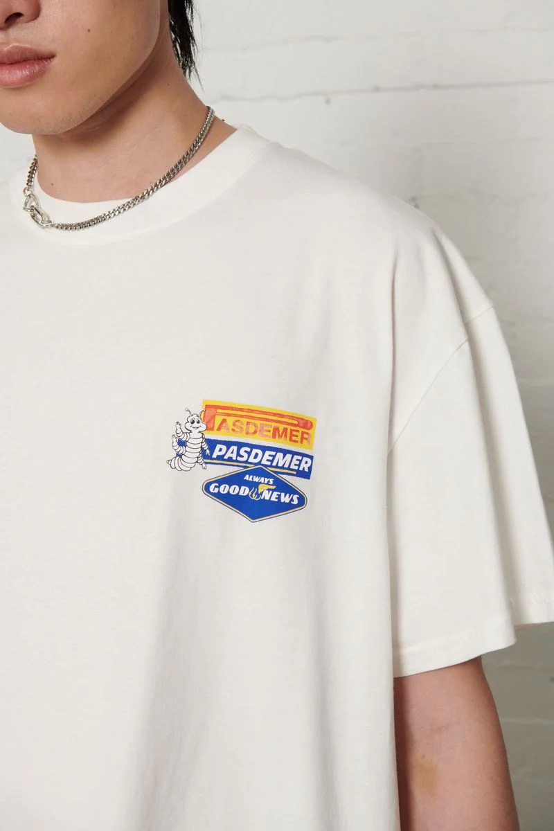 Pas De Mer T-Shirt da uomo manica corta Good New bianca - Image 2