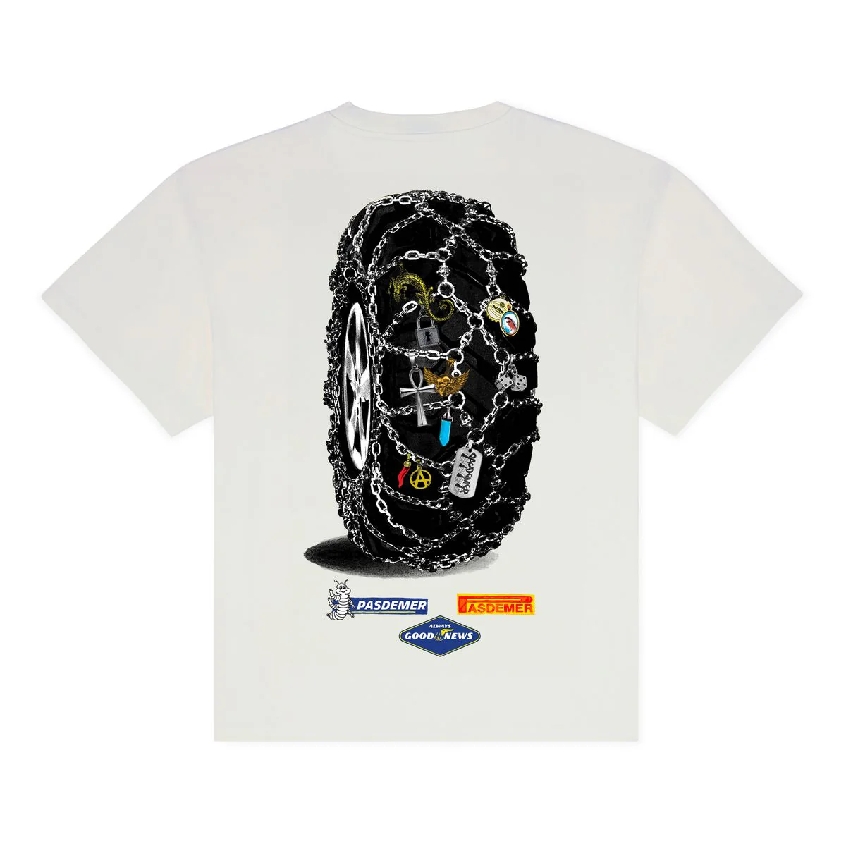 Pas De Mer T-Shirt da uomo manica corta Good New bianca - Image 4