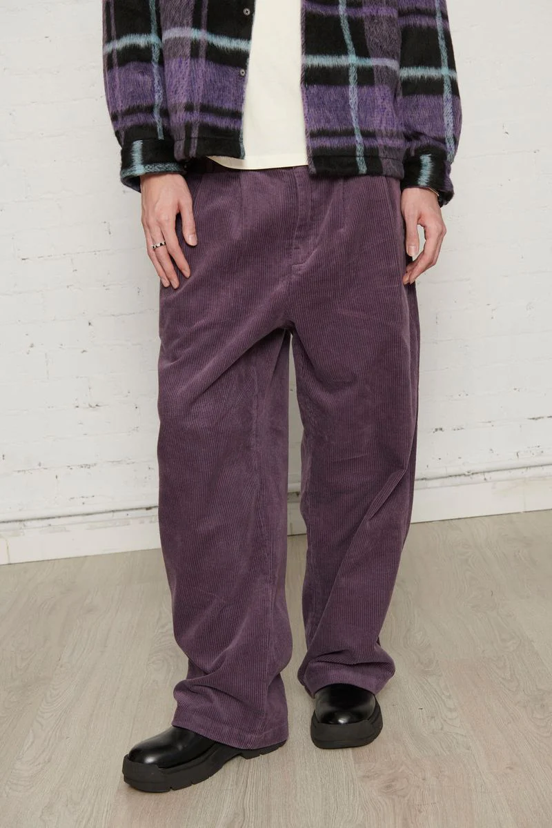 Pas De Mer Pantalone in velluto da uomo Goods New viola - Image 2