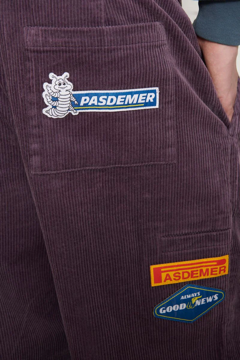 Pas De Mer Pantalone in velluto da uomo Goods New viola - Image 3