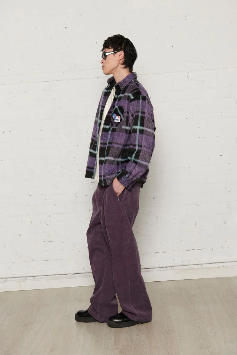 Pas De Mer Pantalone in velluto da uomo Goods New viola - Image 4
