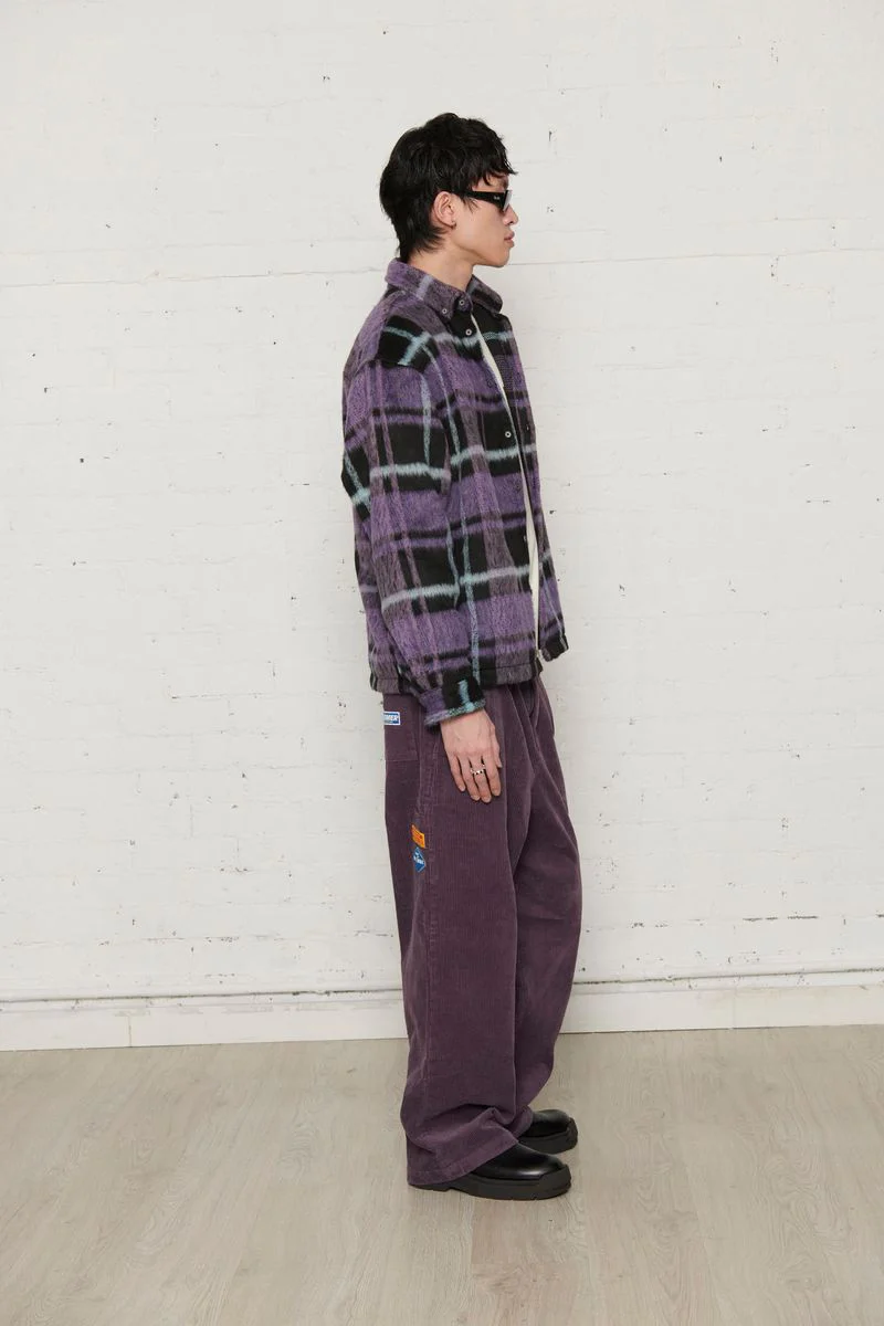 Pas De Mer Pantalone in velluto da uomo Goods New viola - Image 6