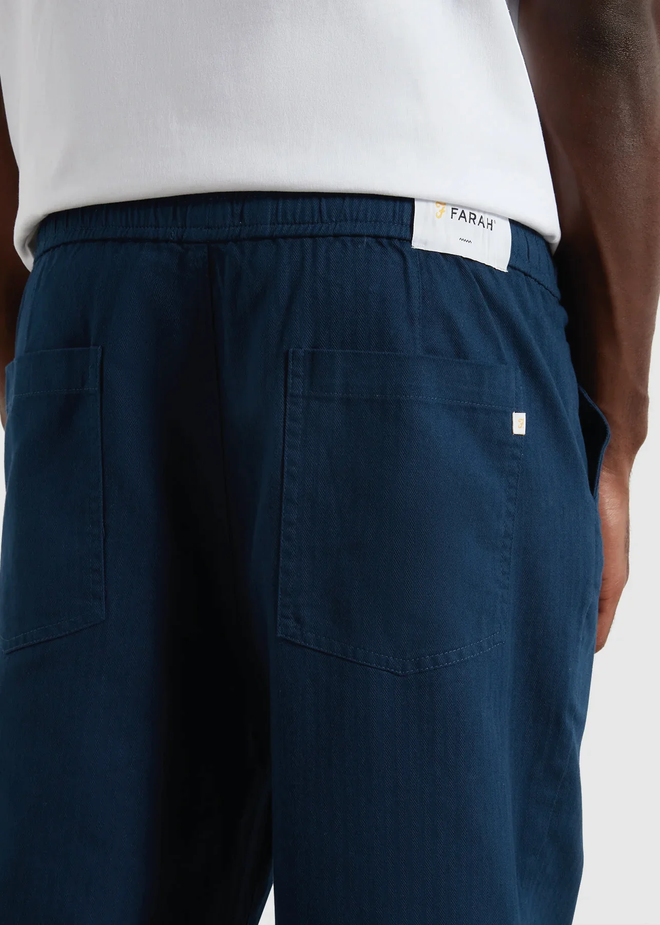 Farah Pantalone da uomo Greenport Drawstring blu - Image 4