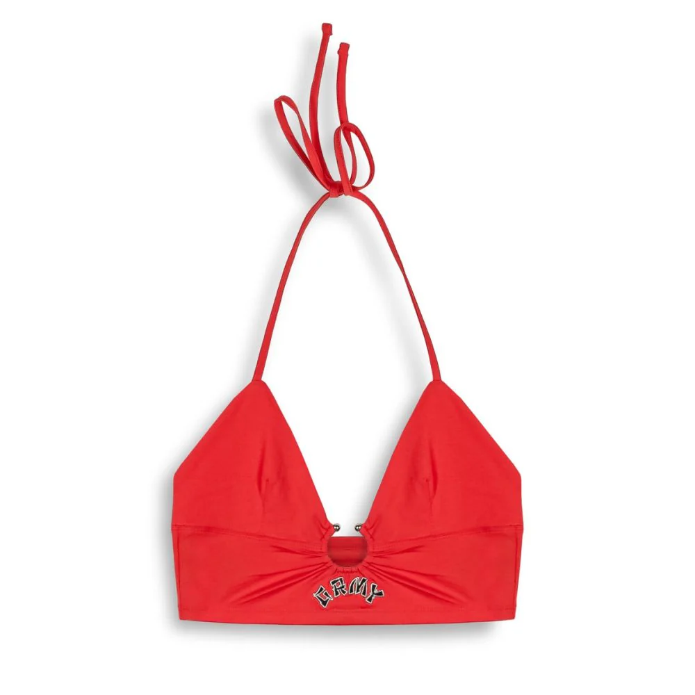 Grimey Top Donna Lucky Dragon Rosso