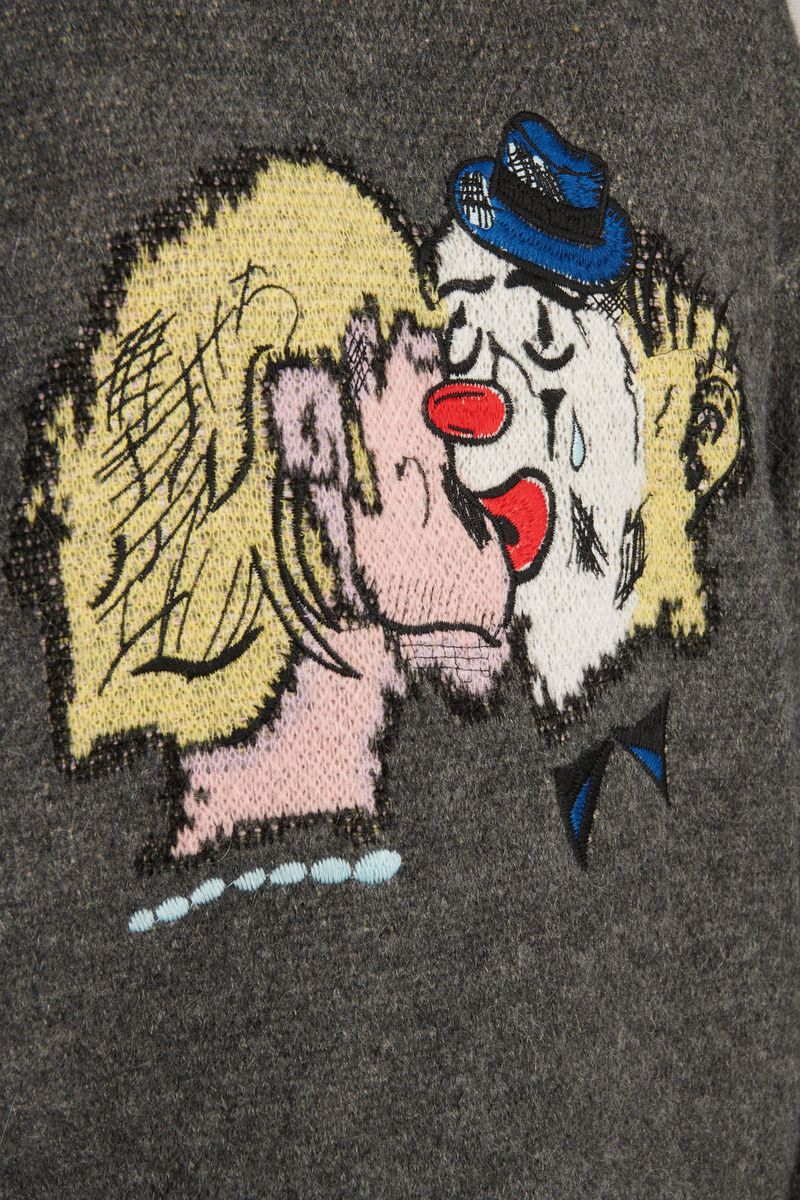 Pas De Mer Maglione in lana da uomo Hard Times grigio - Image 4