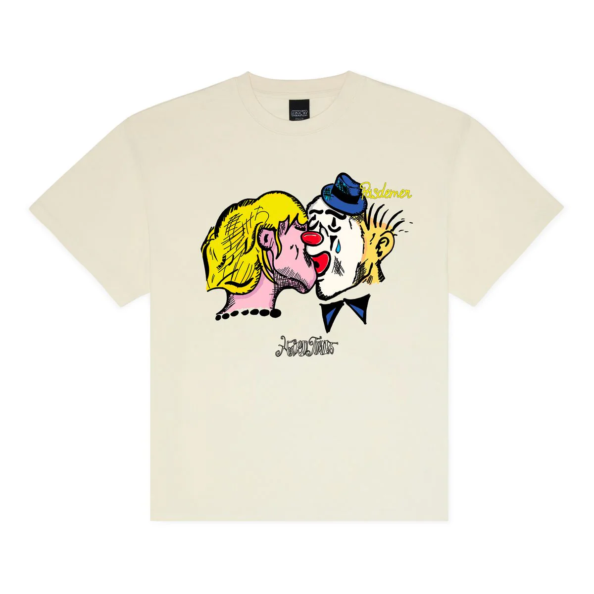 Pas De Mer T-Shirt da uomo manica corta Hard Times panna