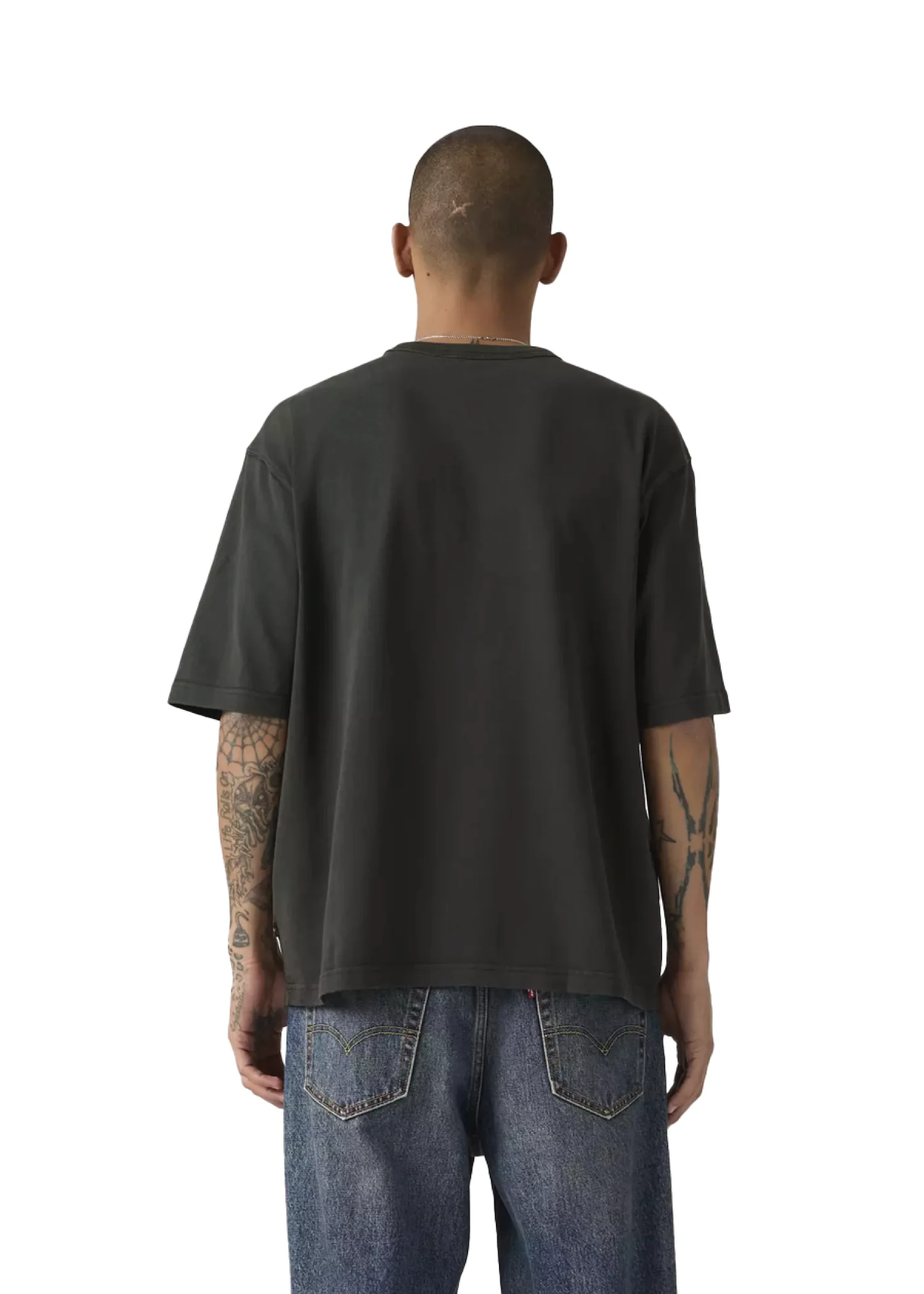 Levi's T-Shirt da uomo manica corta Heavyweight Loose nera - Image 3