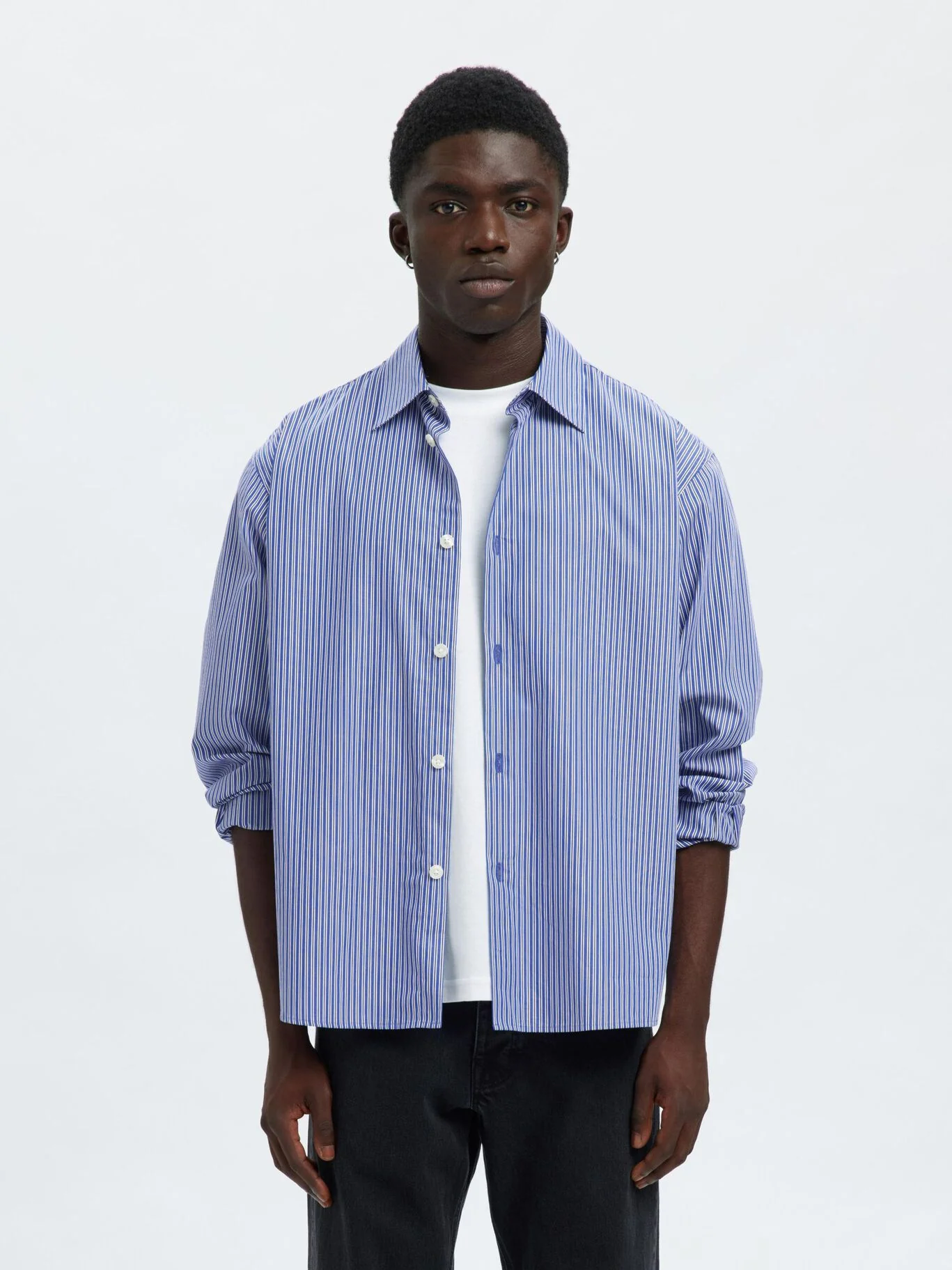 Selected Camicia a righe da uomo Henri blu - Image 3