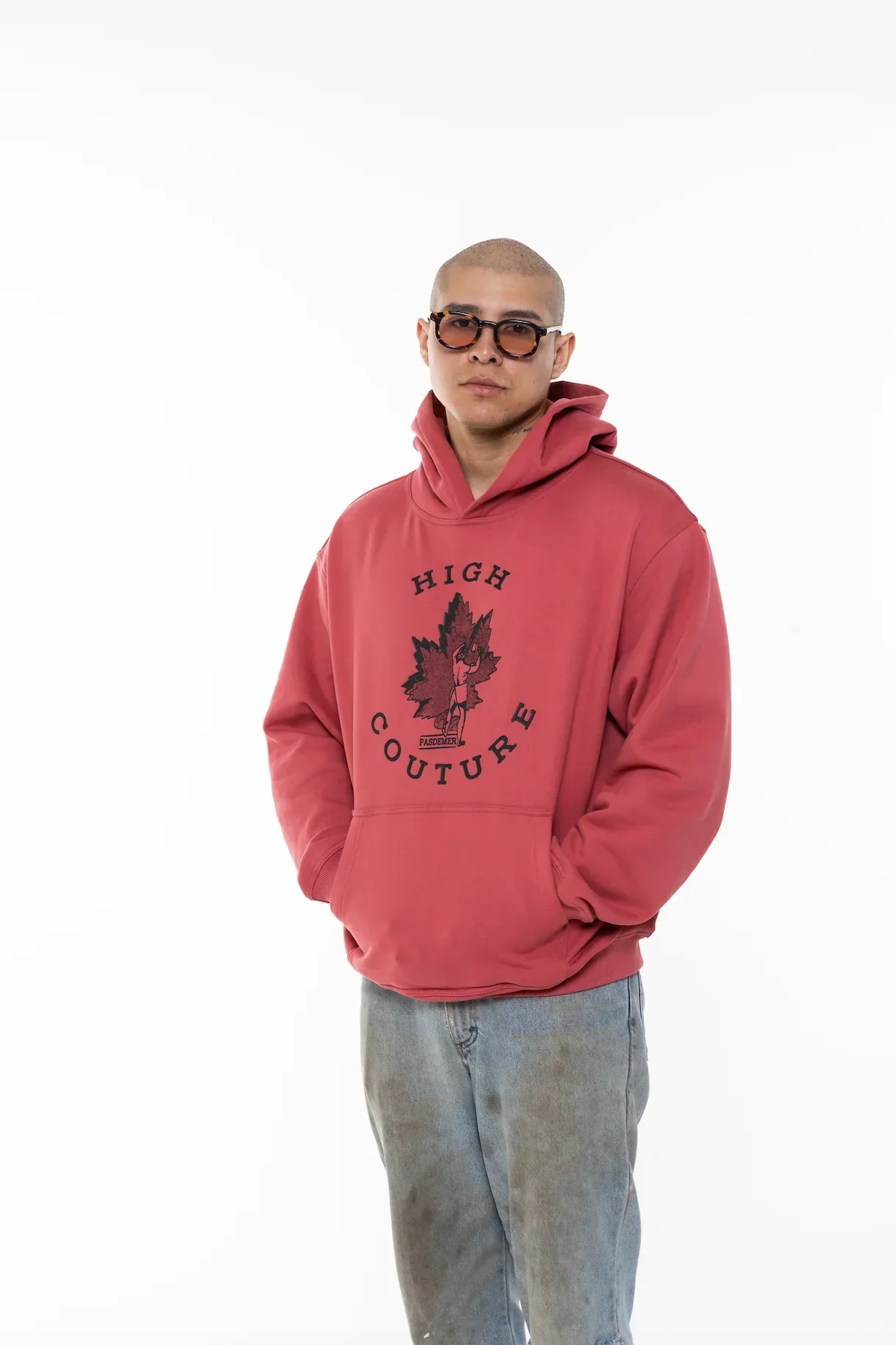 Pas De Mer Felpa da uomo con cappuccio High Couture - Image 2