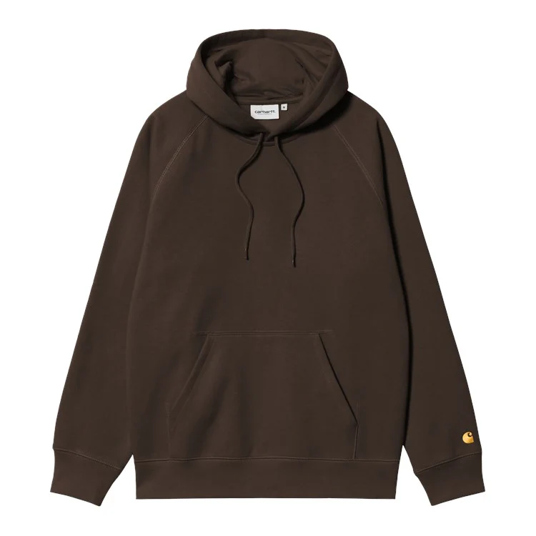 Carhartt Wip Felapa con cappuccio da uomo Chase marrone
