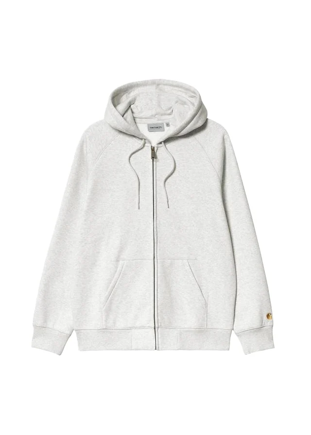 Carhartt Wip Felpa con zip e cappuccio da uomo Chase grigia