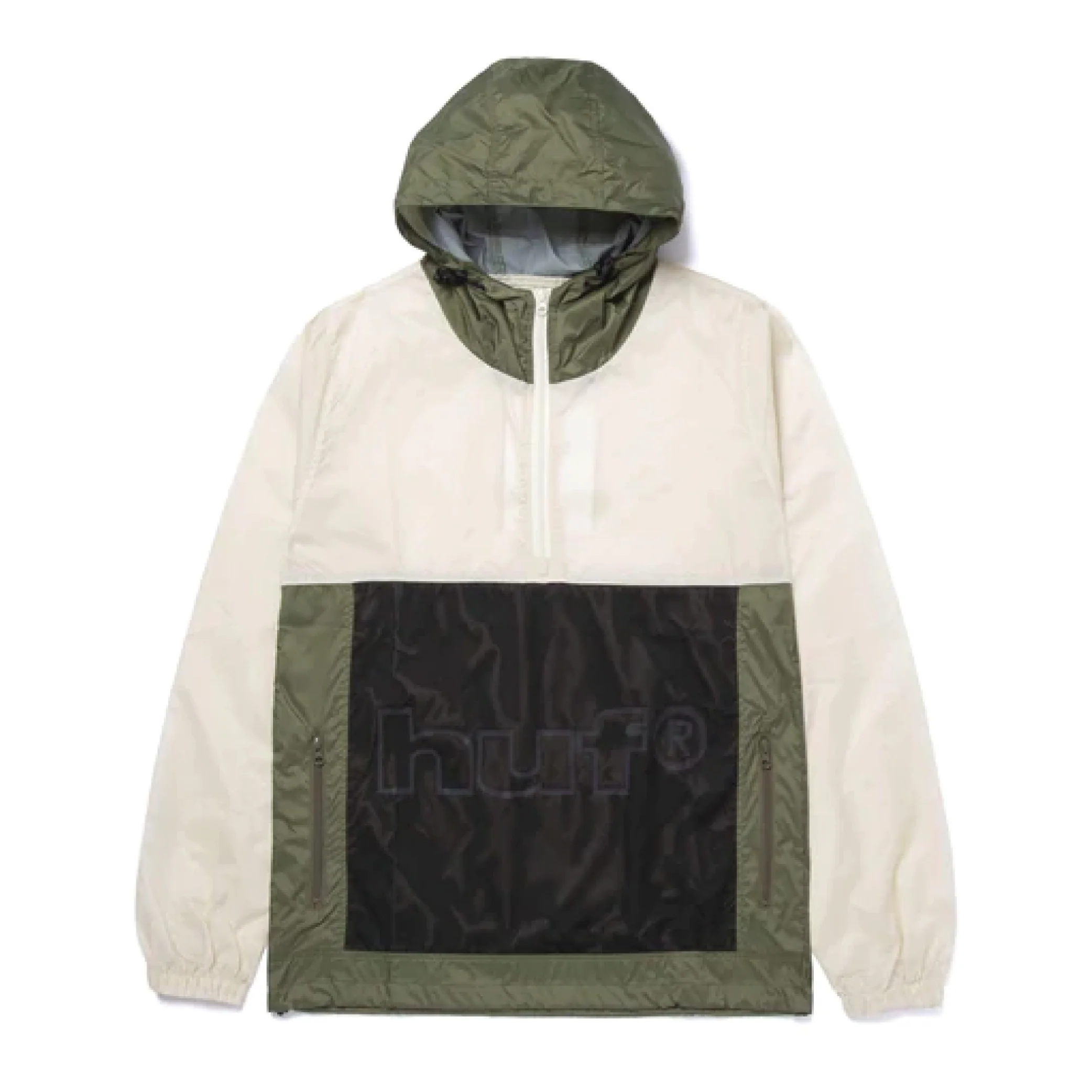 HUF WIREFRAME ANORAK GIACCA DA UOMO LEGGERA CON CAPPUCCIO JK00315