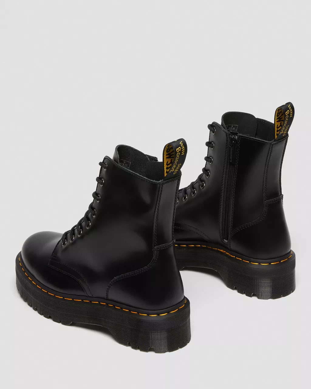 Dr. Martens Anfibi da donna platform in pelle Jadon neri - Image 4