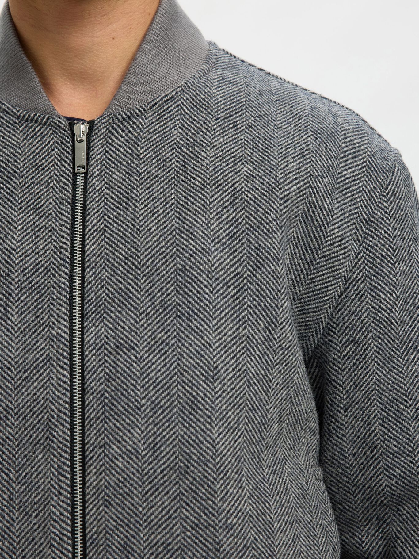 Selected Giacca in lana da uomo Jean grigia - Image 2
