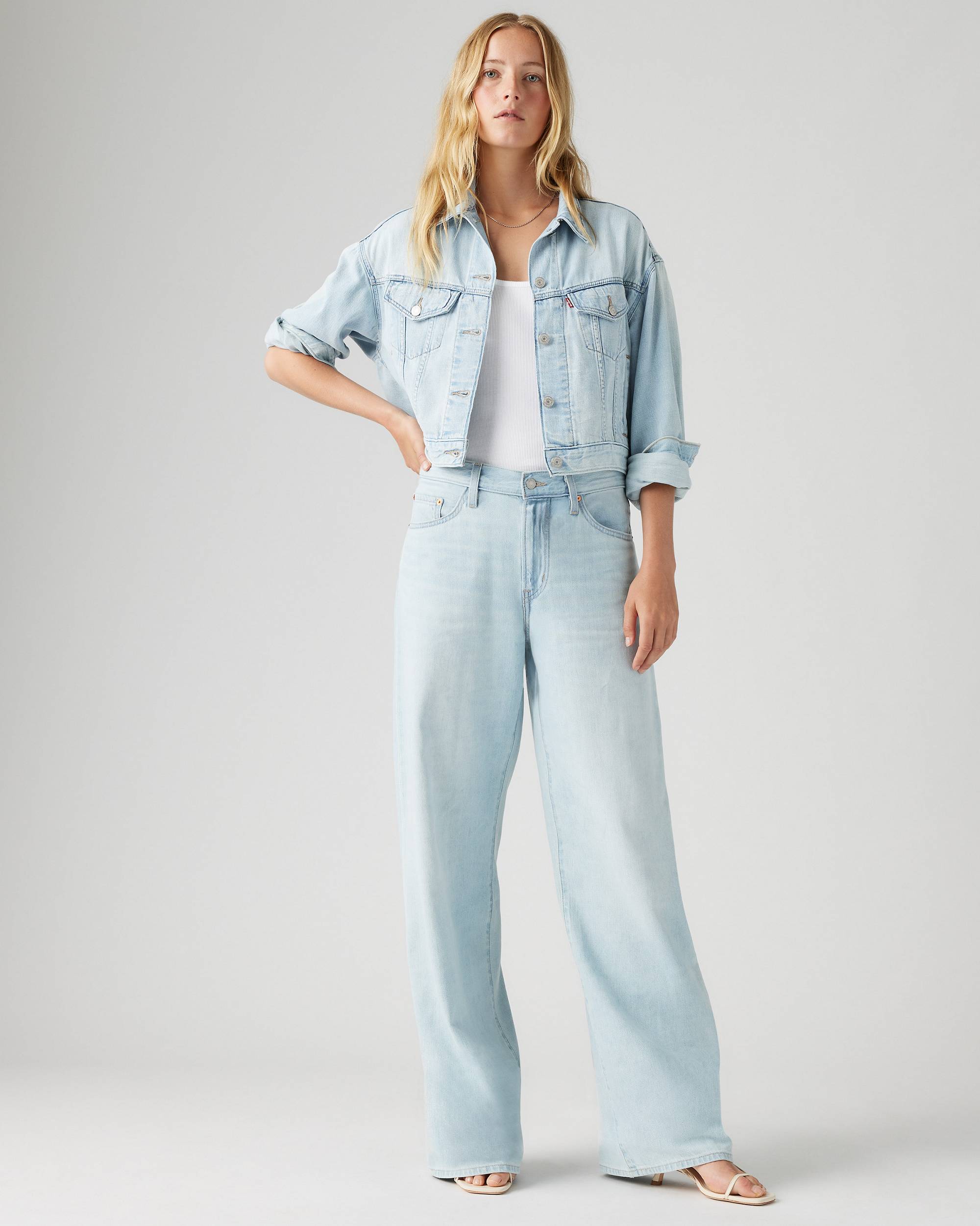 Levi's Jeans oversize da donna Xl Straight lavaggio chiaro - Image 4