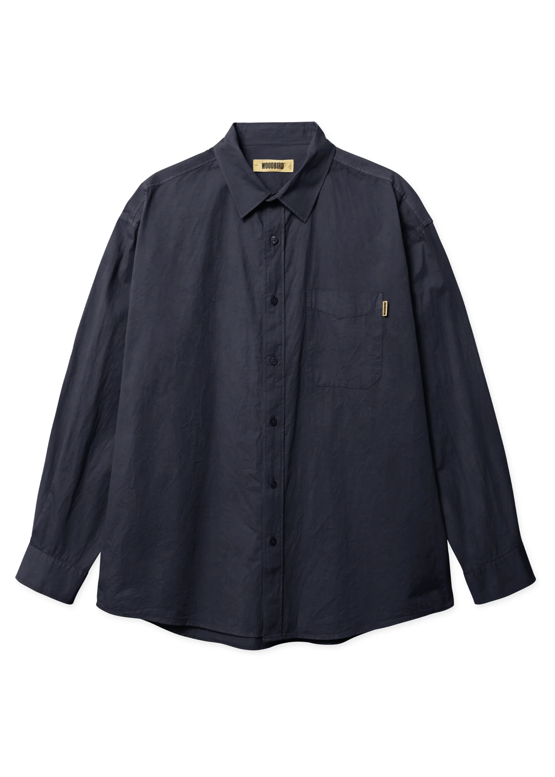 Woodbird Camicia da uomo manica lunga Jong Washed blu