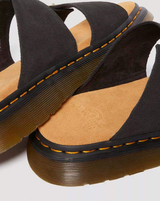 Dr Martens Sandalo in pelle scamosciata Josef nero 41082001 - Image 3