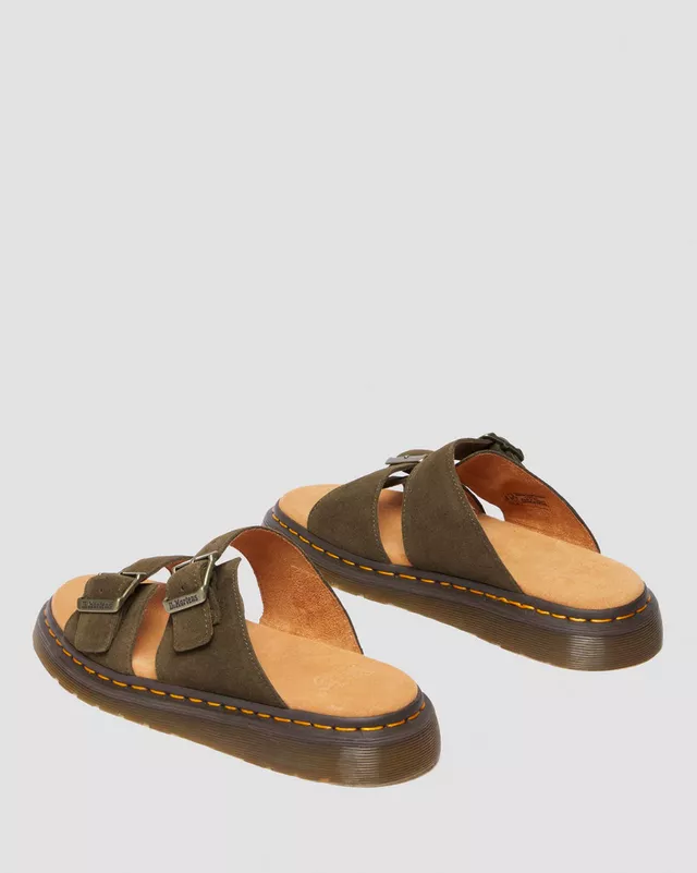 Dr Martens Sandalo in pelle scamosciata da uomo Josef verde - Image 4