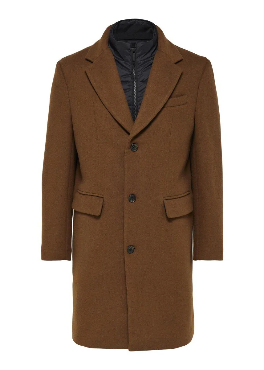 Selected Cappotto in lana da uomo Joseph cammello