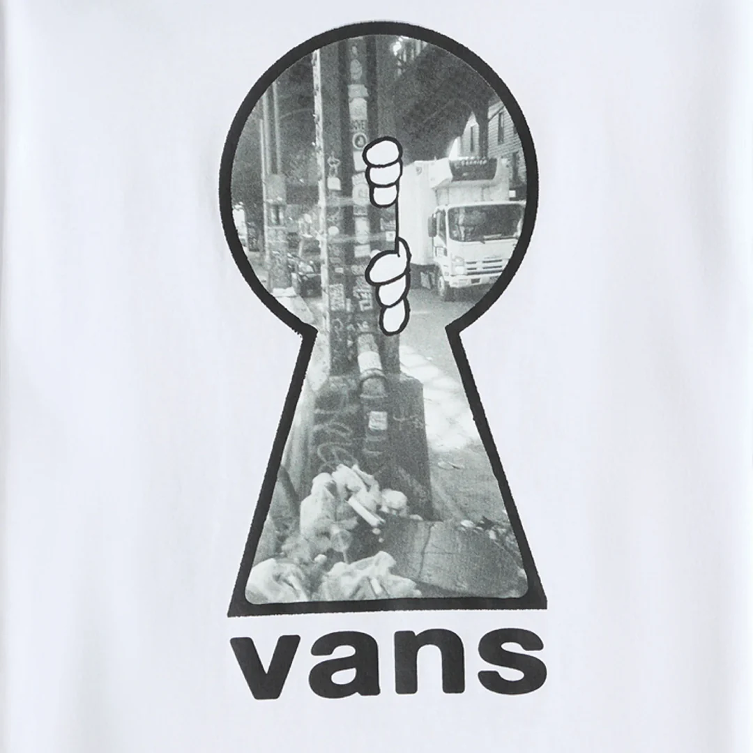 Vans T-Shirt da uomo manica corta Keyhole bianca - Image 3