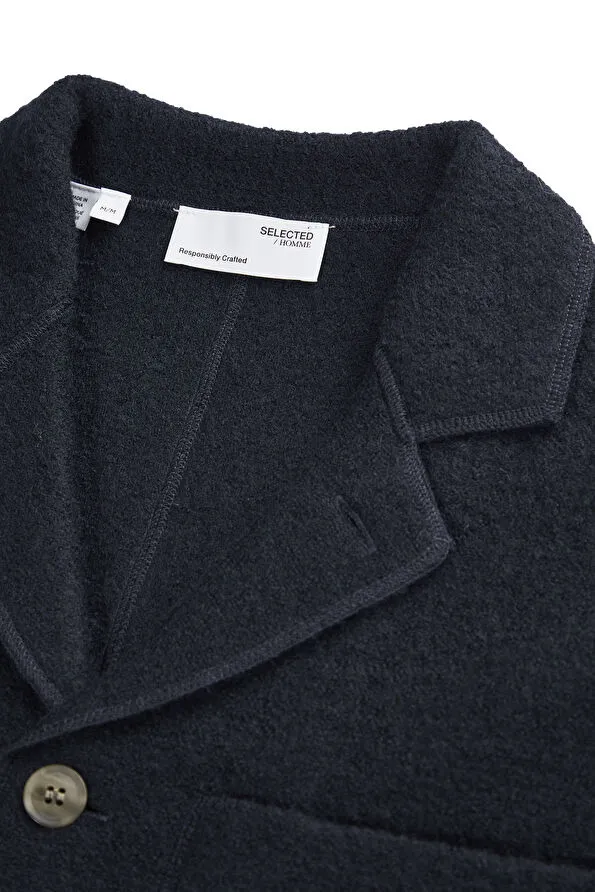 Selected Giacca da uomo in lana  Knit blu - Image 2