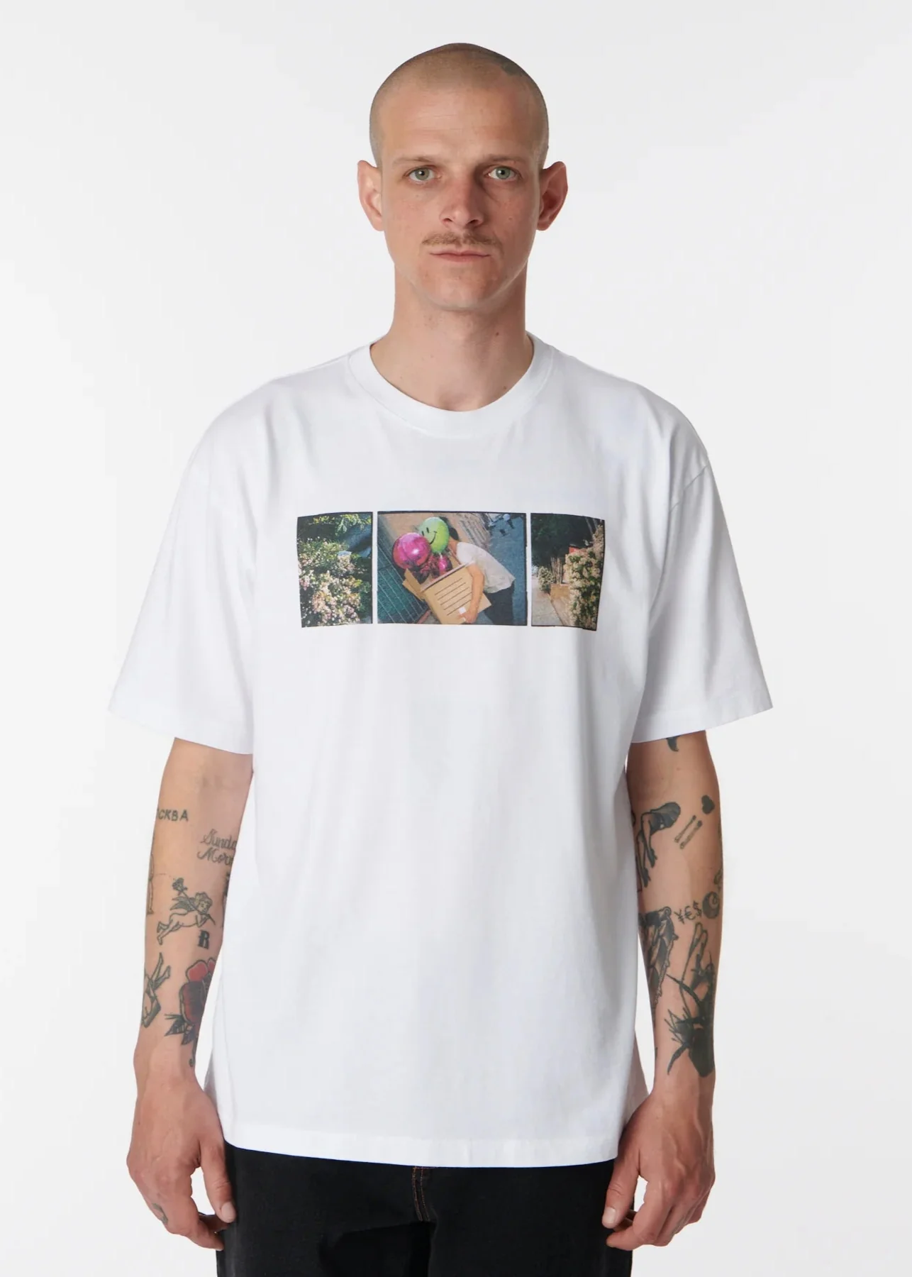 Rassvet T-Shirt da uomo manica corta La Melancolia Smile bianca - Image 2
