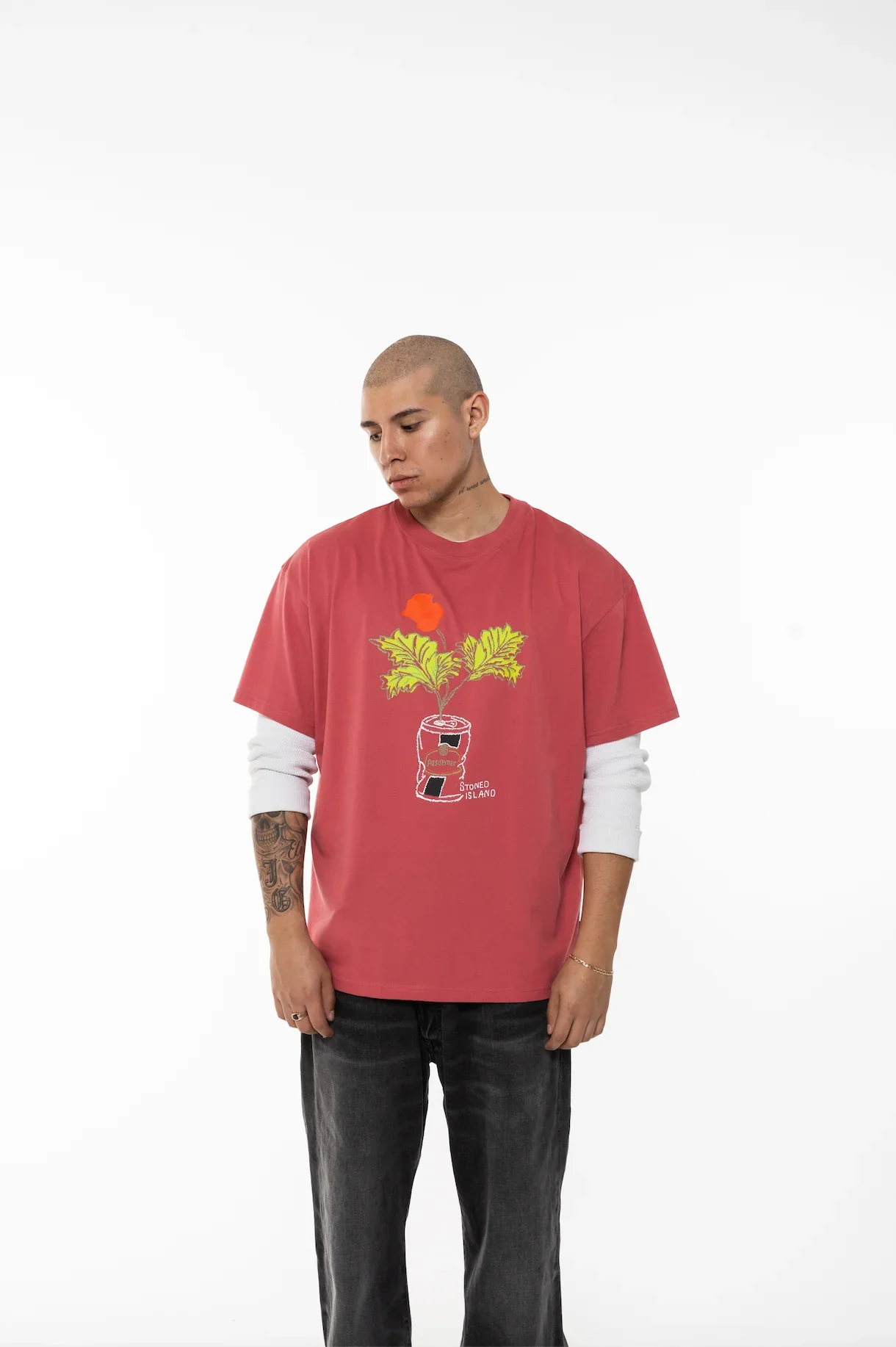 Pas De Mer T-Shirt da uomo manica corta Lattina - Image 3