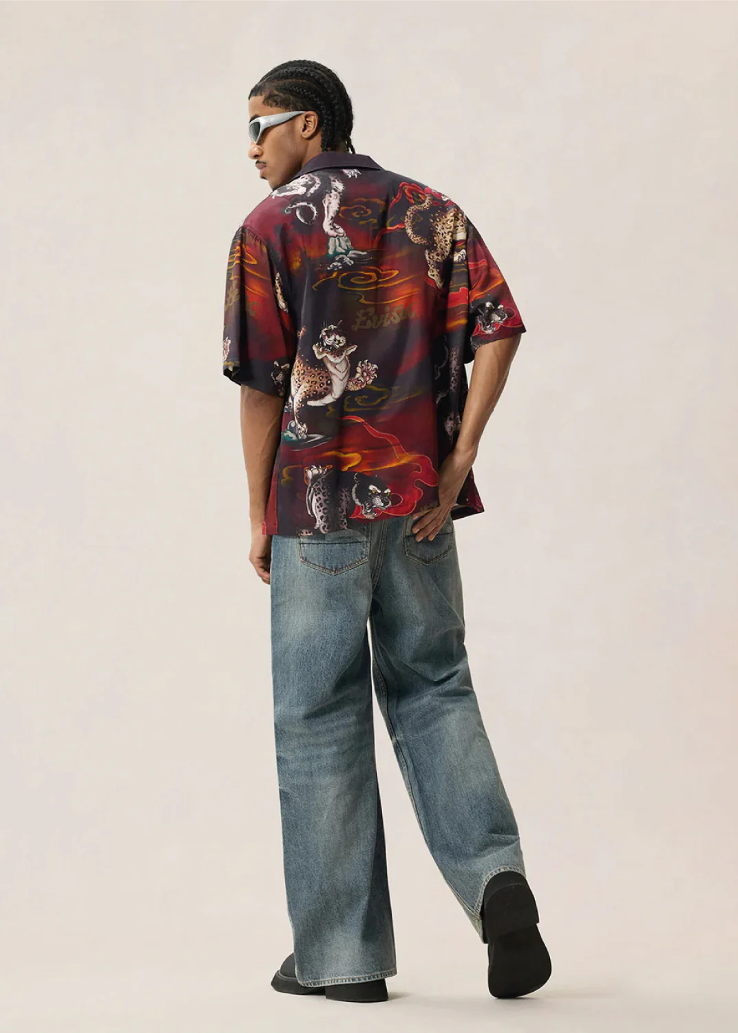 Evisu Camicia da uomo stampata Leopard All-over Print - Image 4