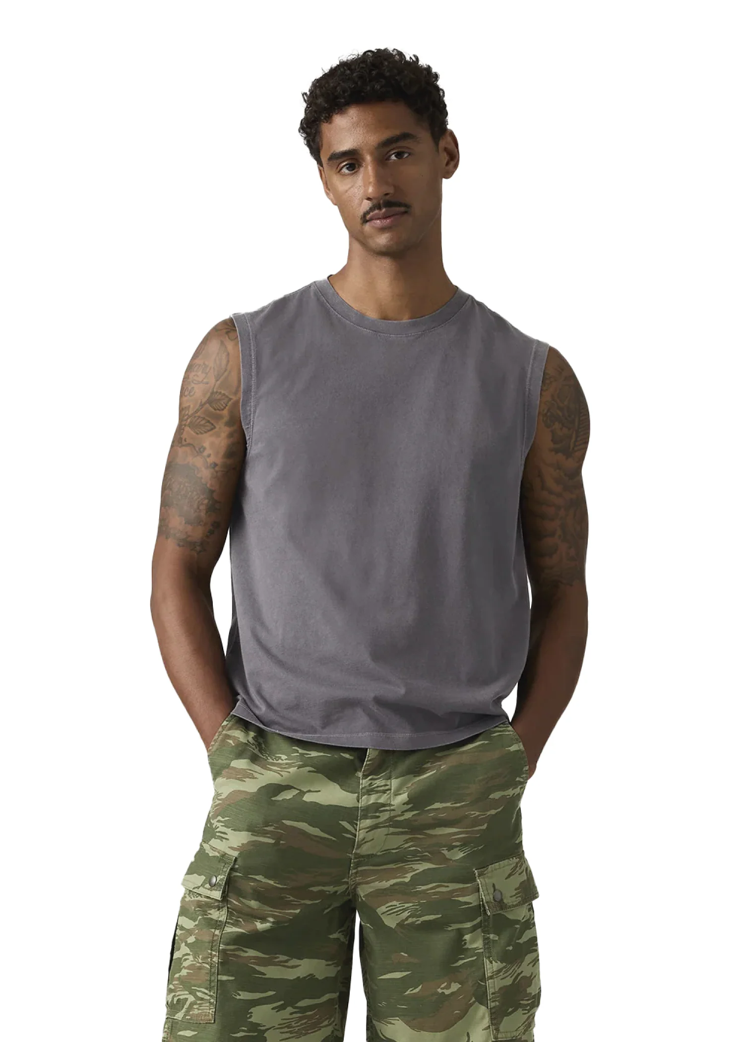 Levi's Canotta da uomo Muscle grigia - Image 3