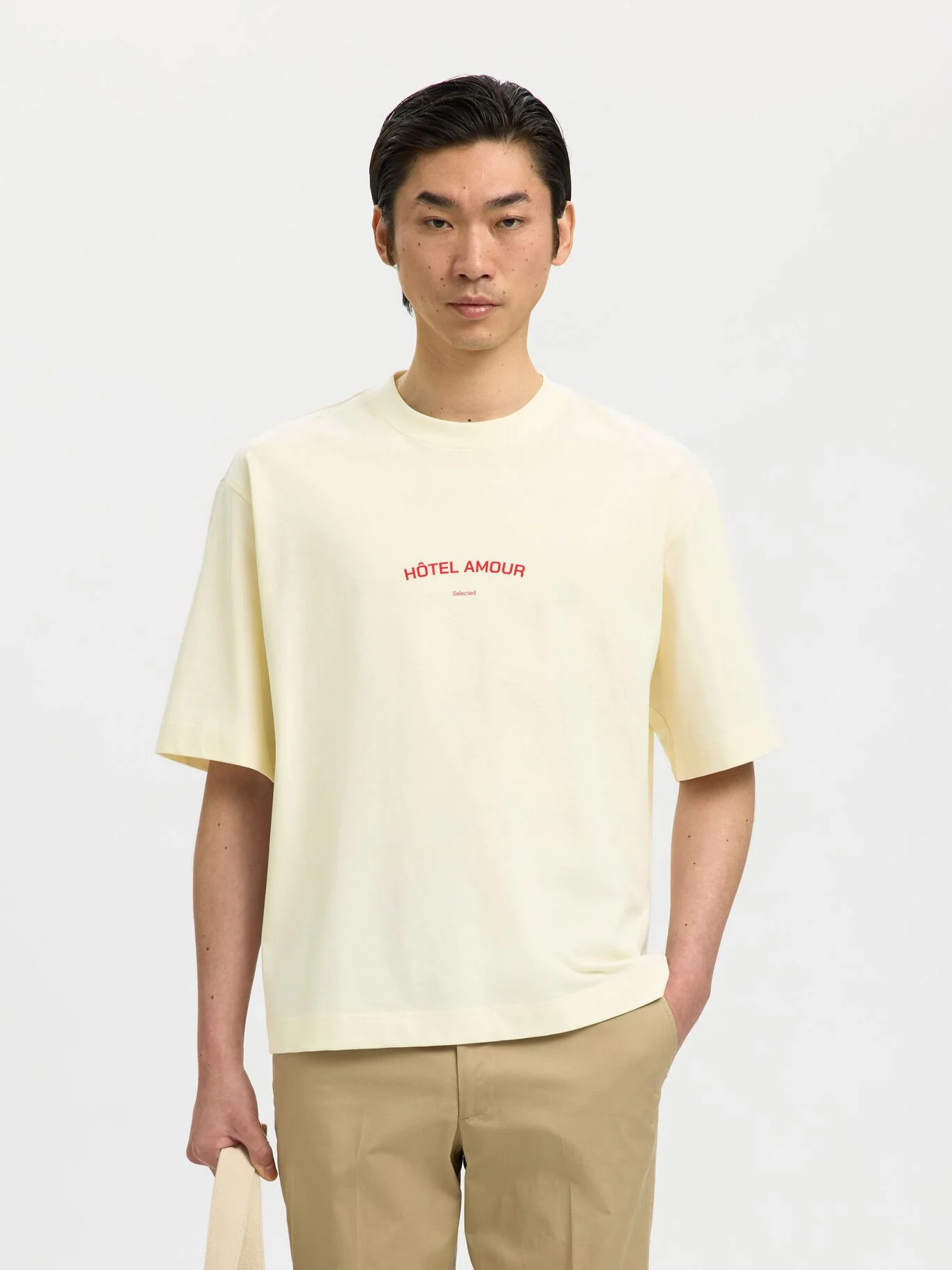 Selected T-Shirt da uomo manica corta Liam panna - Image 4