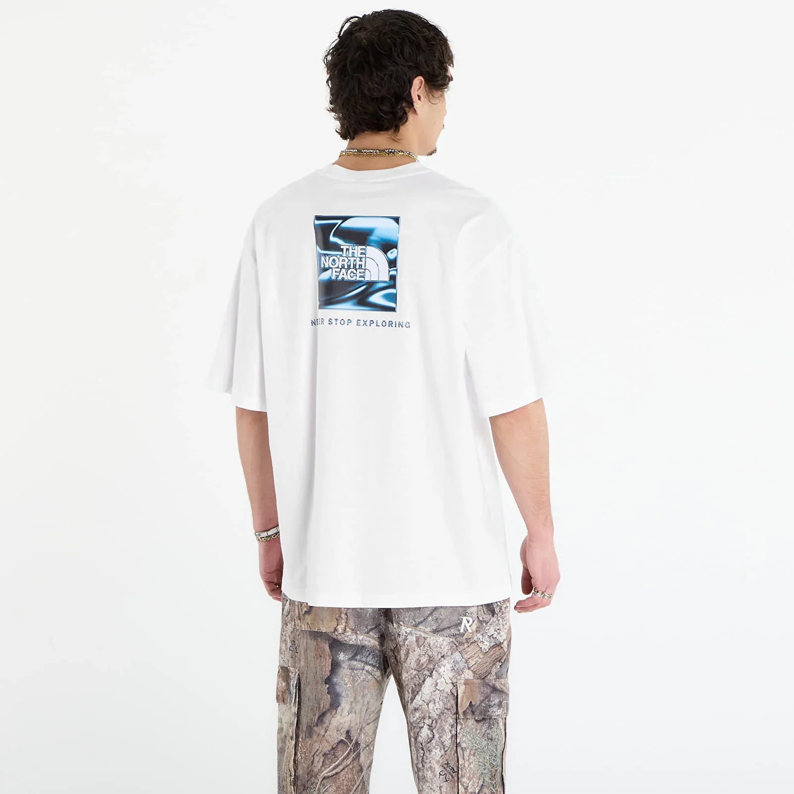 The North Face T-Shirt da uomo manica corta Liquid Box bianca - Image 3