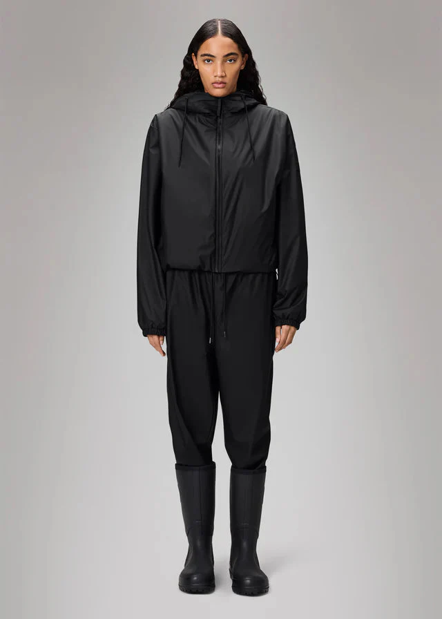 Rains Giacca corta impermeabile da donna Lohja Short nera - Image 2