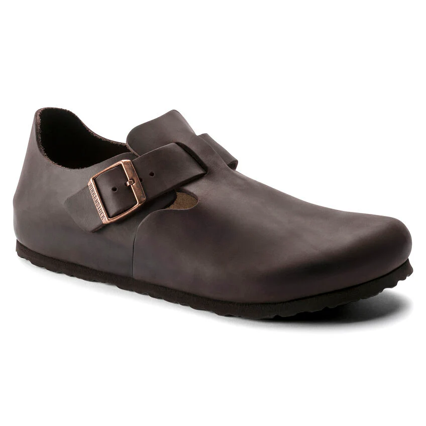 Birkenstock Scarpa unisex in pelle oliata London marrone