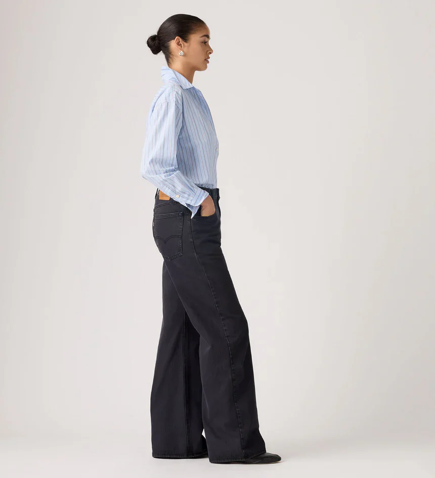 Jeans largo da donna Loose Boot nero - Image 5