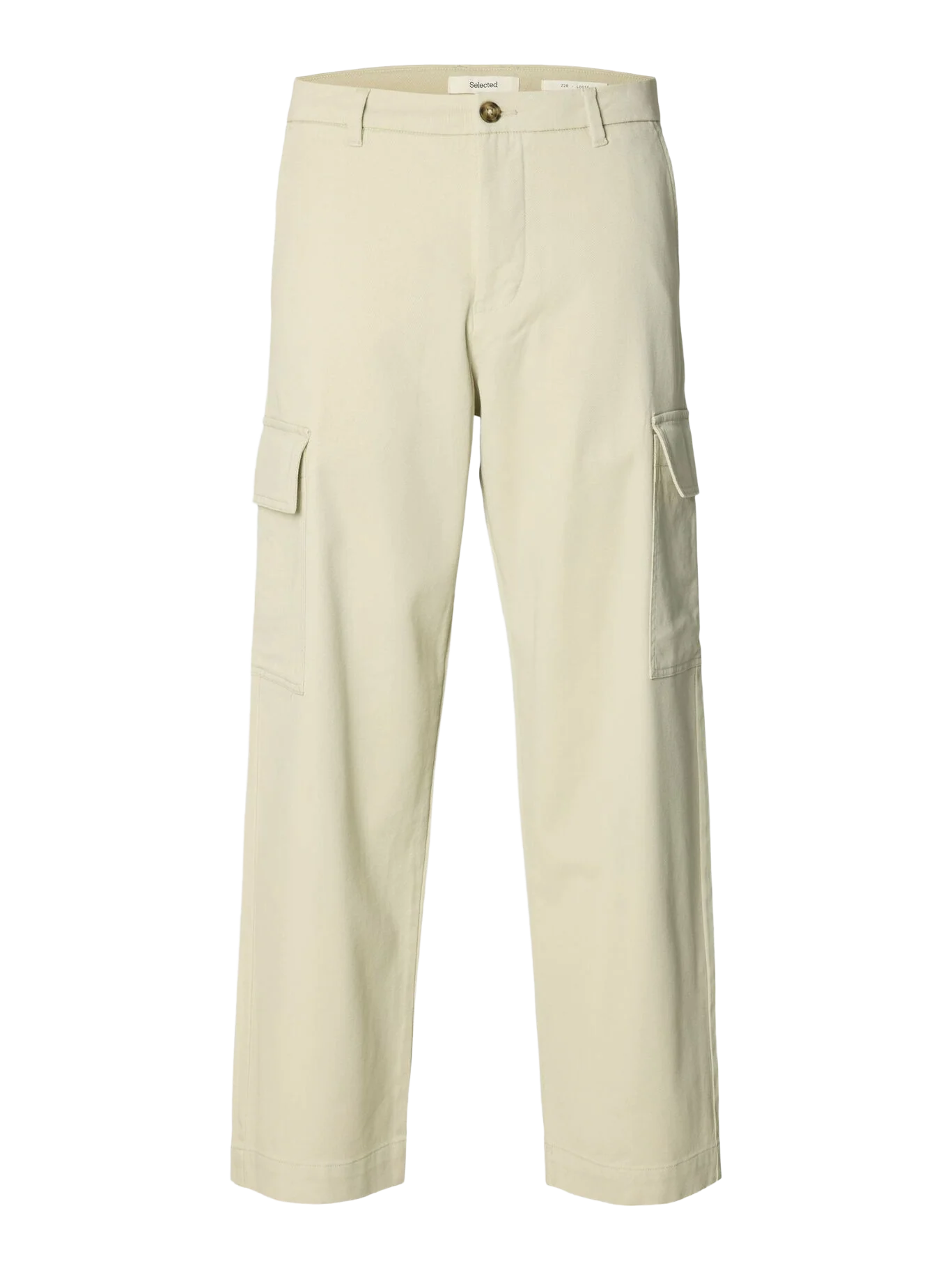 Selected Pantalone da uomo con tasconi Loose Cargo beige