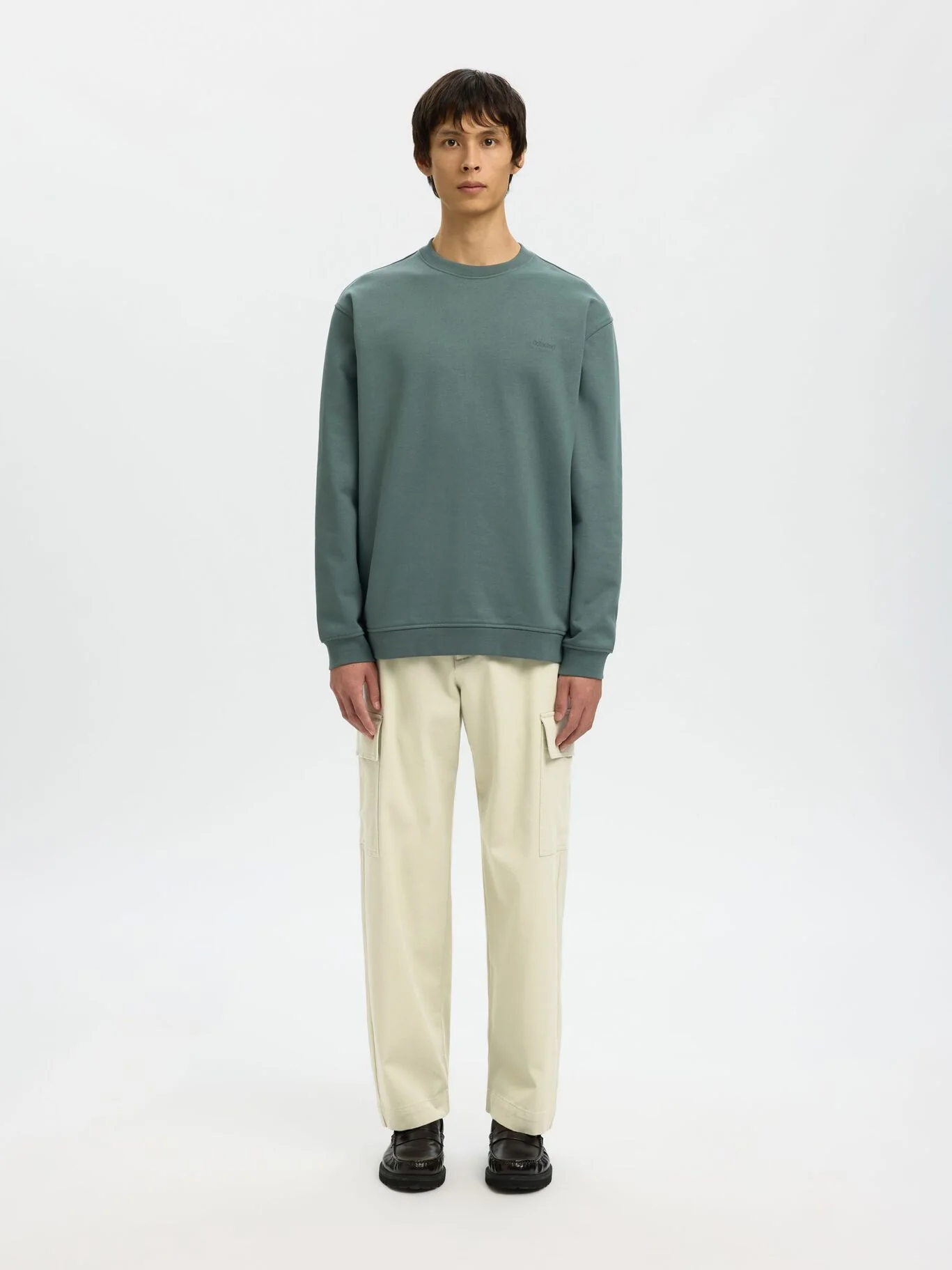 Selected Pantalone da uomo con tasconi Loose Cargo beige - Image 2