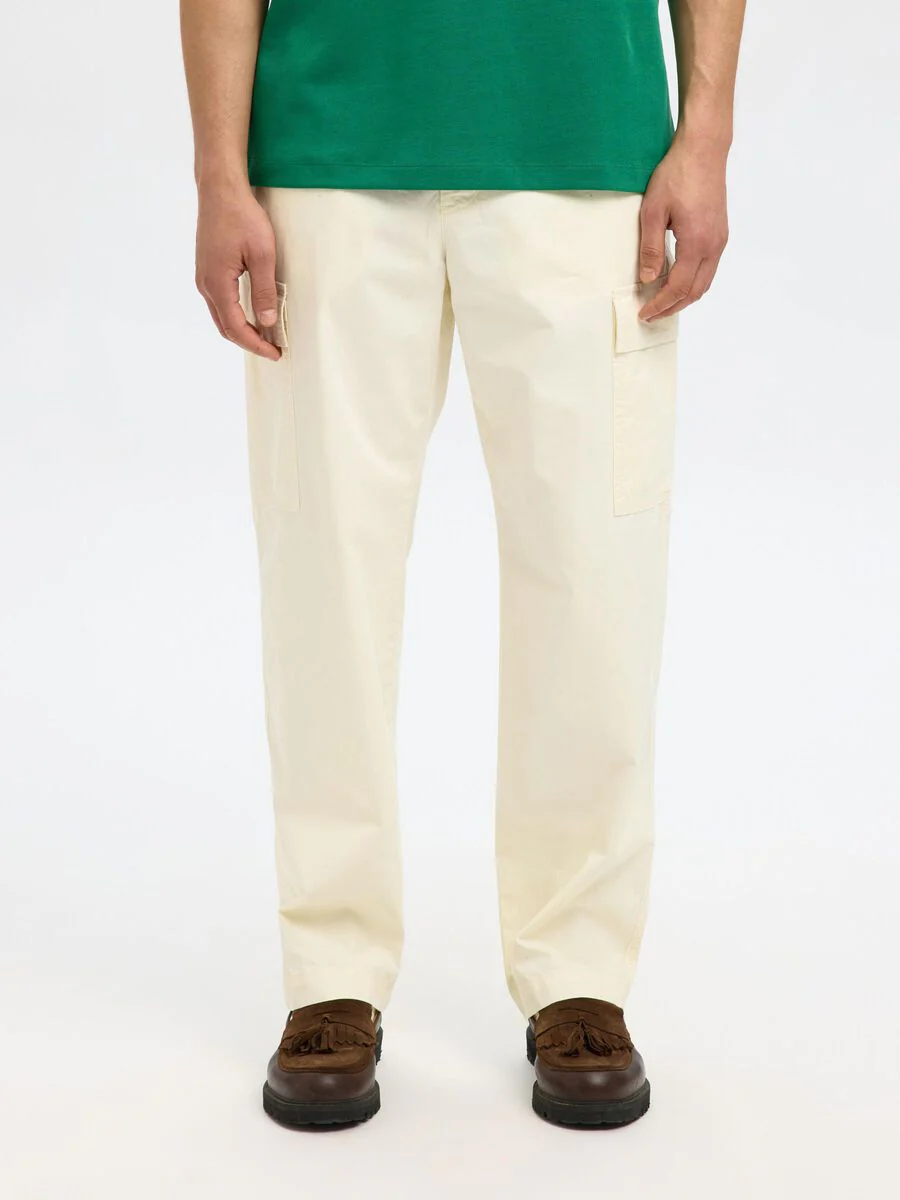 Selected Pantalone da uomo con tasconi Loose Declan panna - Image 2