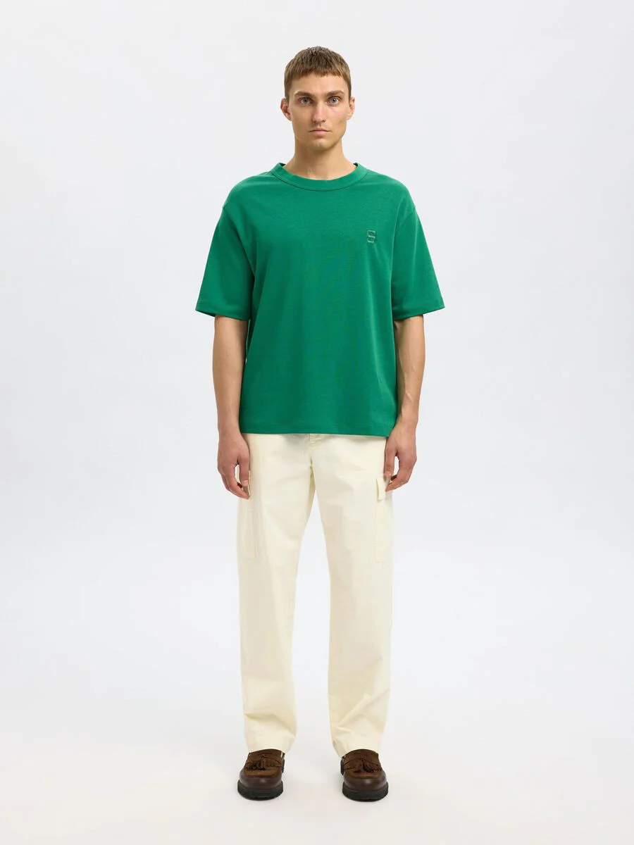 Selected Pantalone da uomo con tasconi Loose Declan panna - Image 3