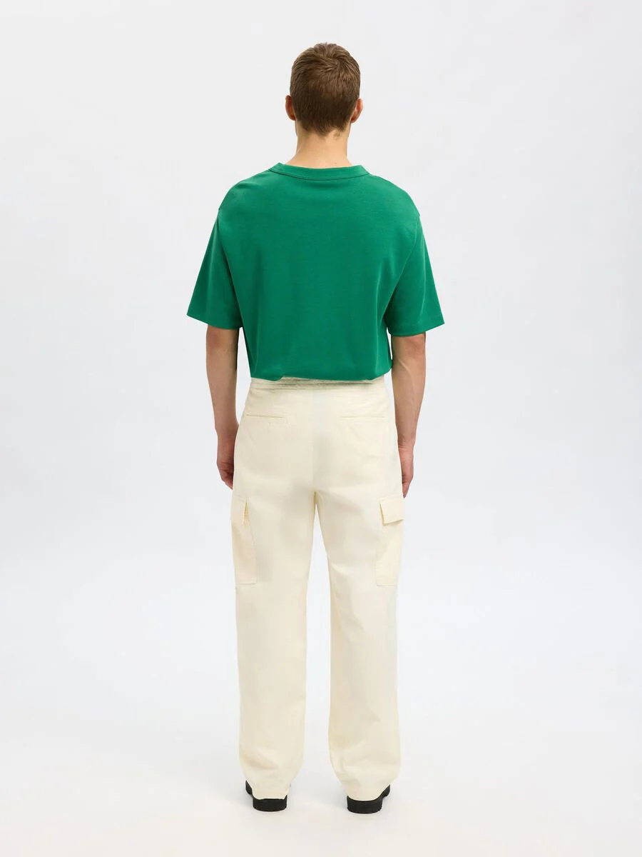 Selected Pantalone da uomo con tasconi Loose Declan panna - Image 4