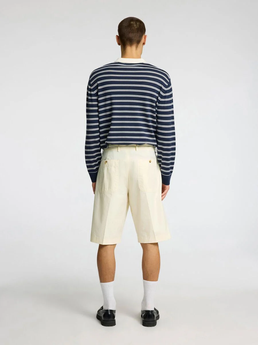 Selected Pantoncino in cotone da uomo Loose Declan panna - Image 3