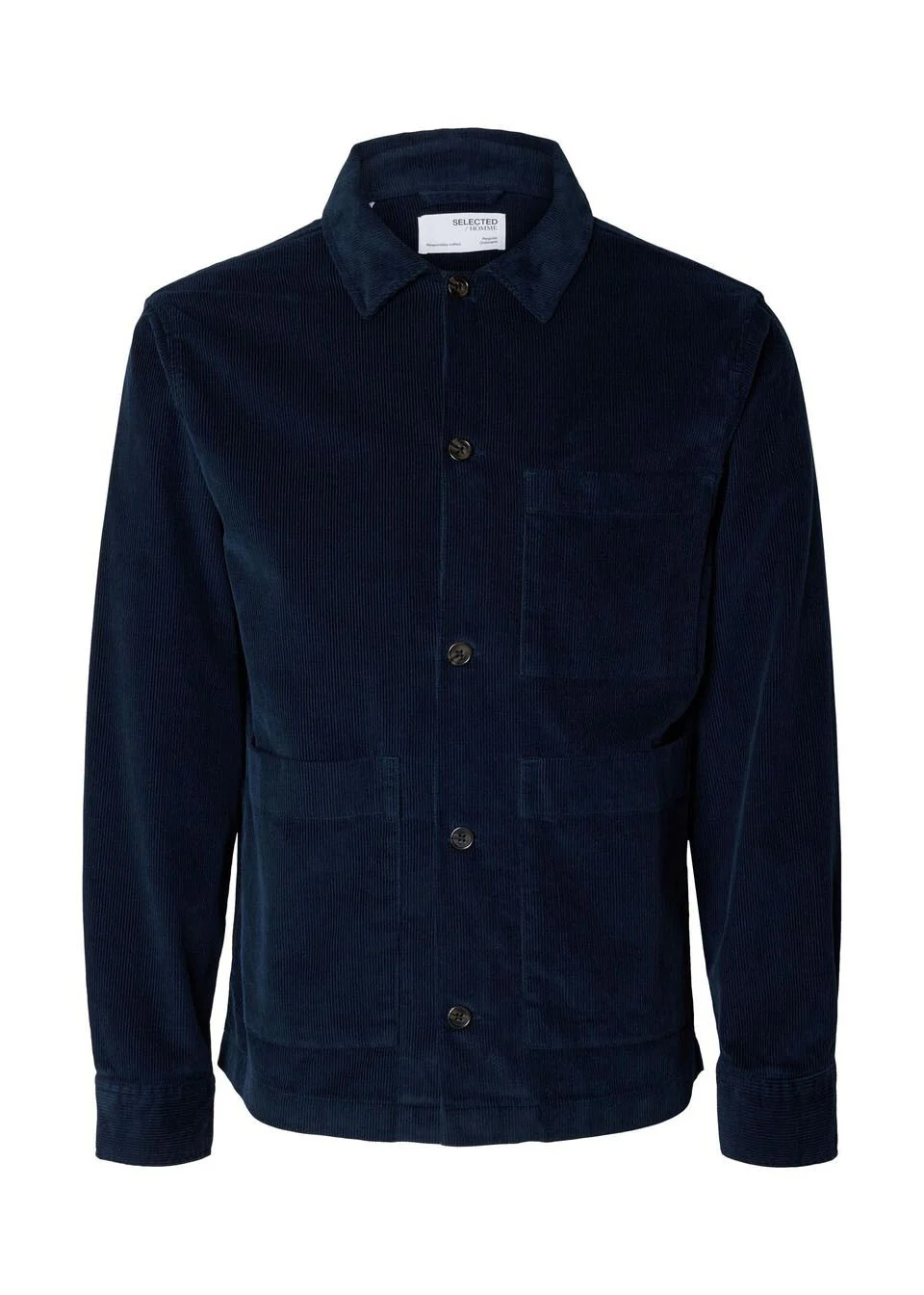 Selected Camicia over in velluto Tony blu - Image 5