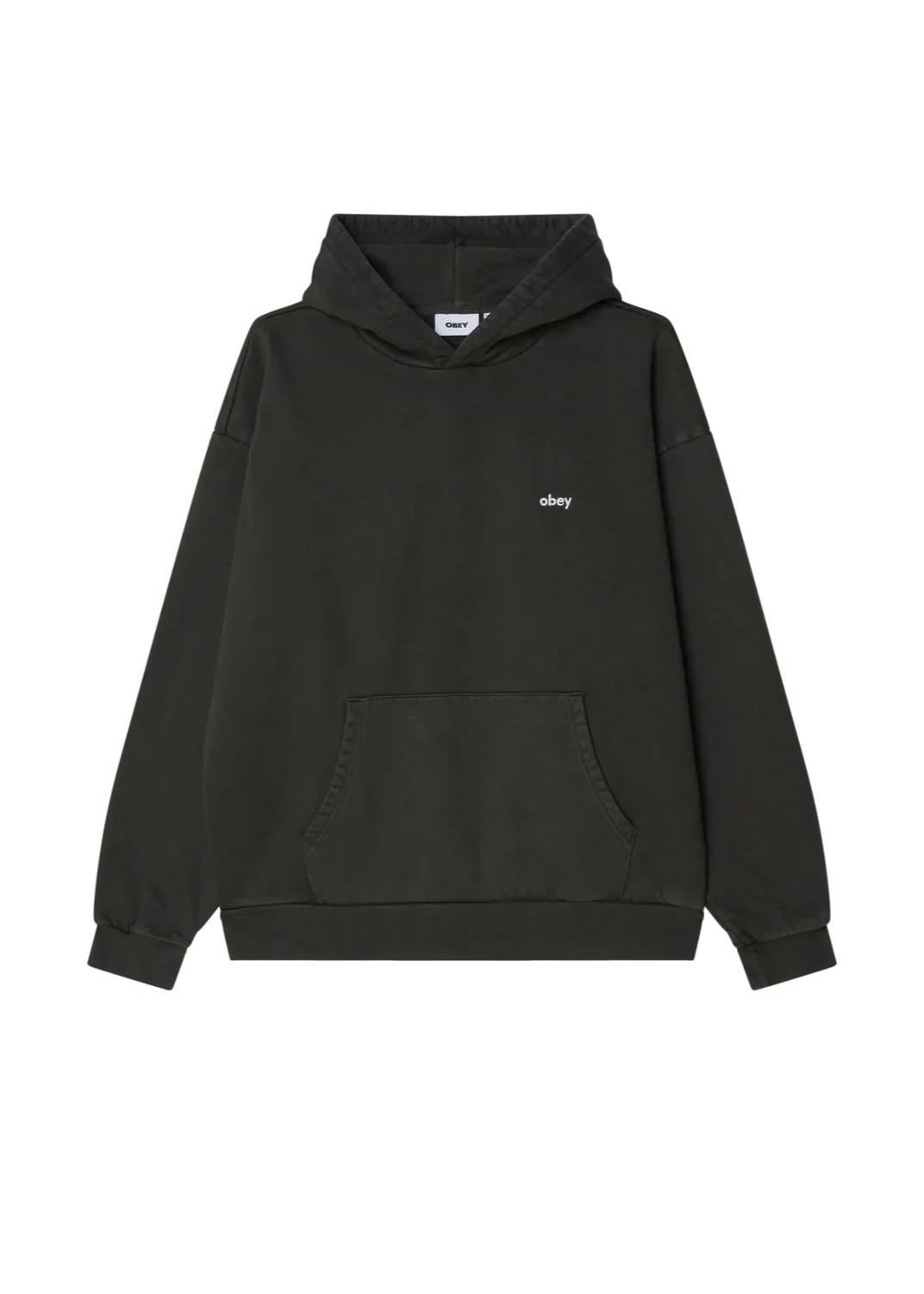 Obey Felpa da uomo con cappuccio Lowercase Pigment nera