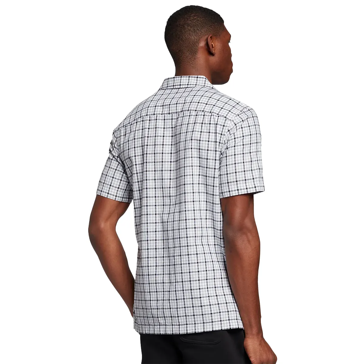Lyle & Scott Camicia da Uomo manica corta  Gingham Grigio - Image 3