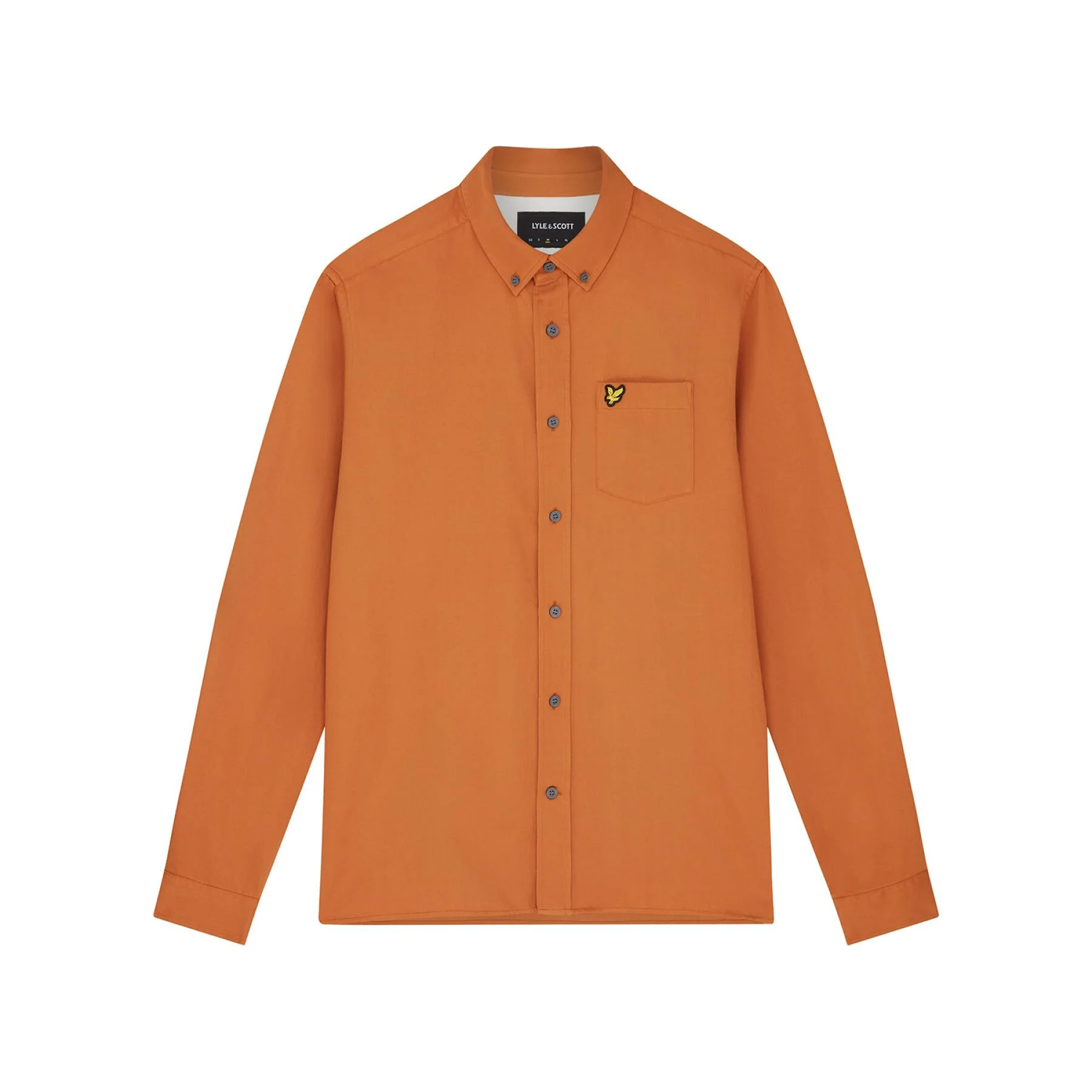 Lyle & Scott Camicia Uomo Washed Arancione