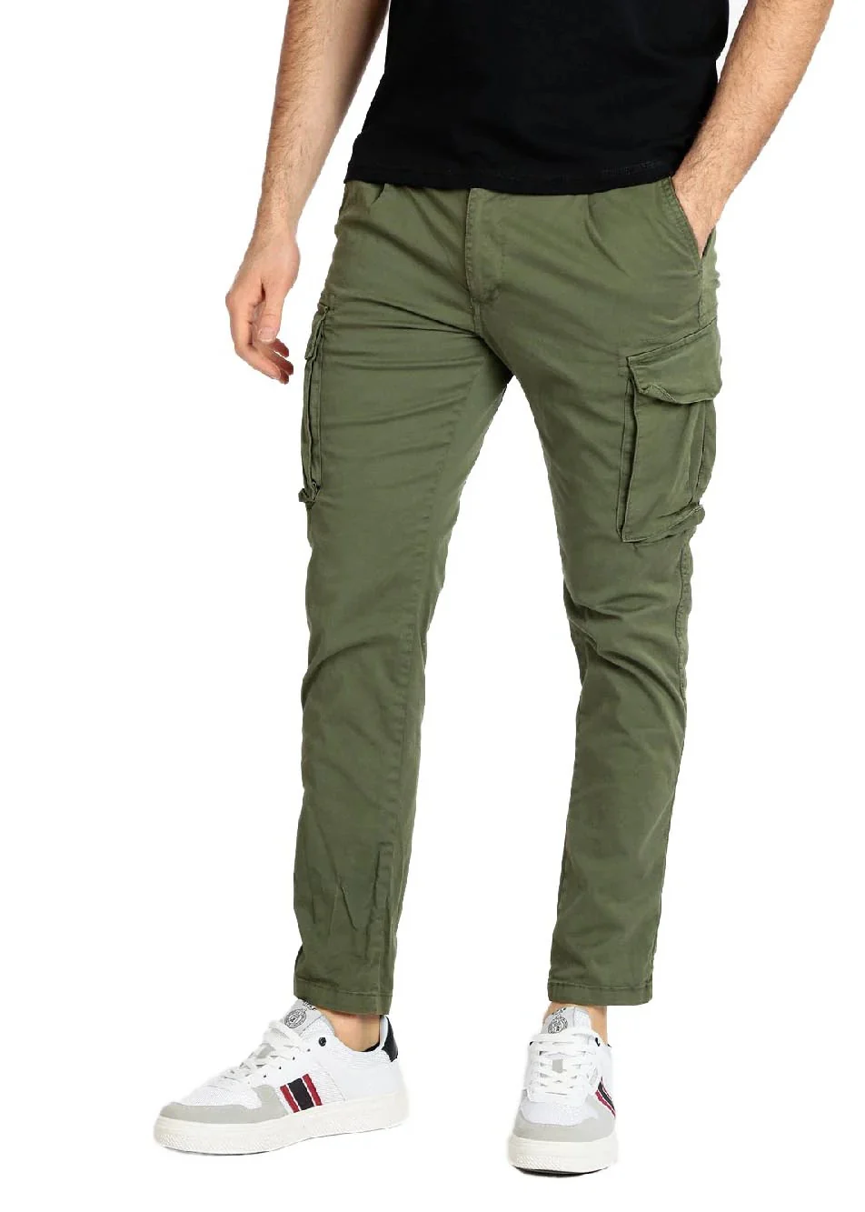 Lyle & Scott Pantalone con tasconi da uomo Cargo Army Green