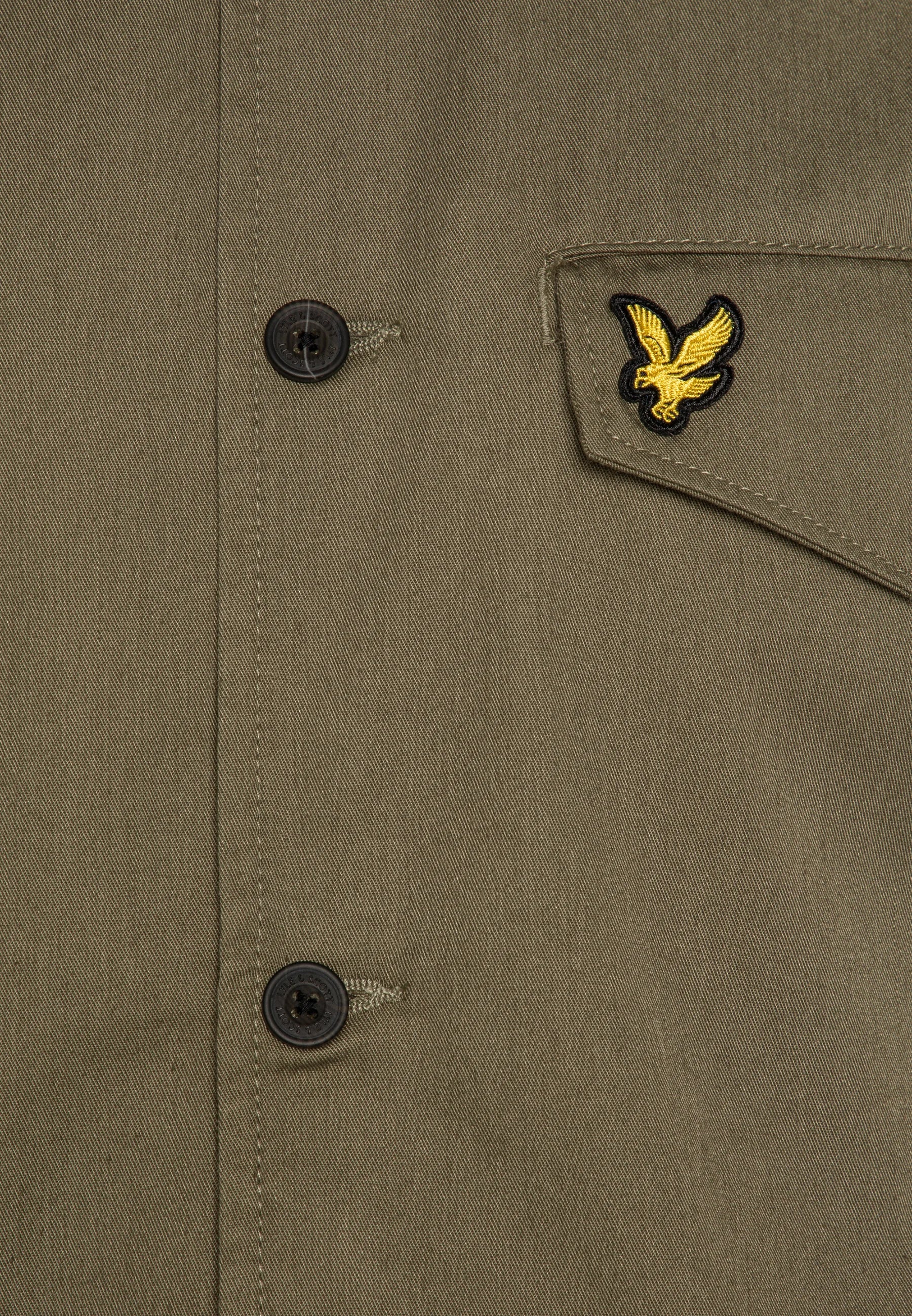 Lyle & Scott Camicia Uomo manica lunga Pocketed Verde - Image 3